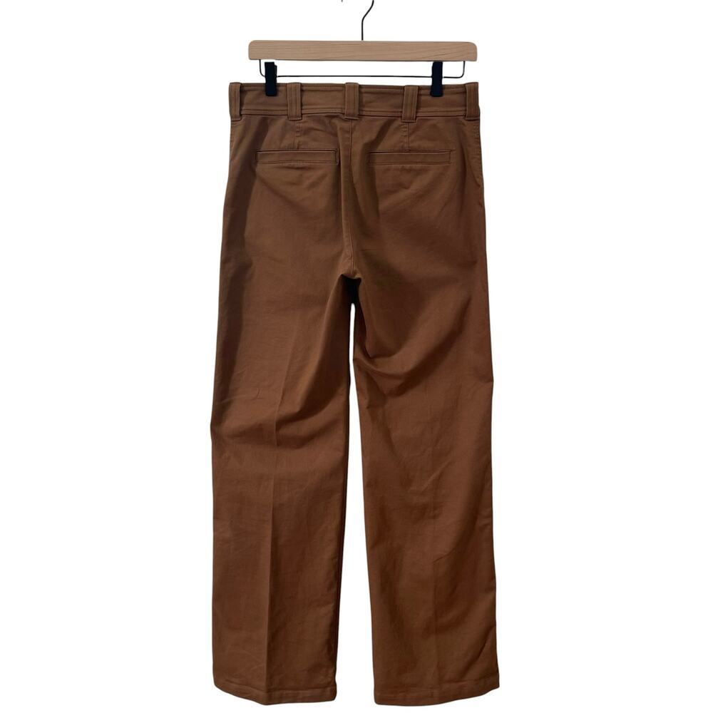 A.L.C. Lawrence Mid-Rise Wide Leg Straight Pants in "Cognac" Brown Size 4 - Picture 5 of 9